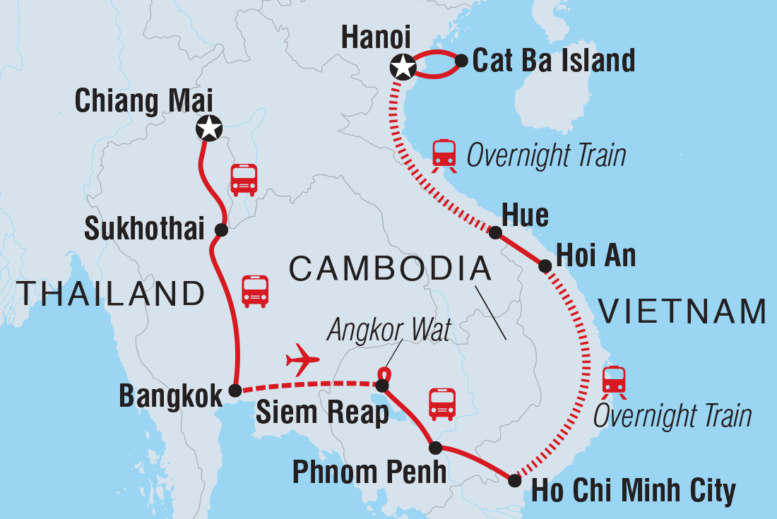 Trip route map