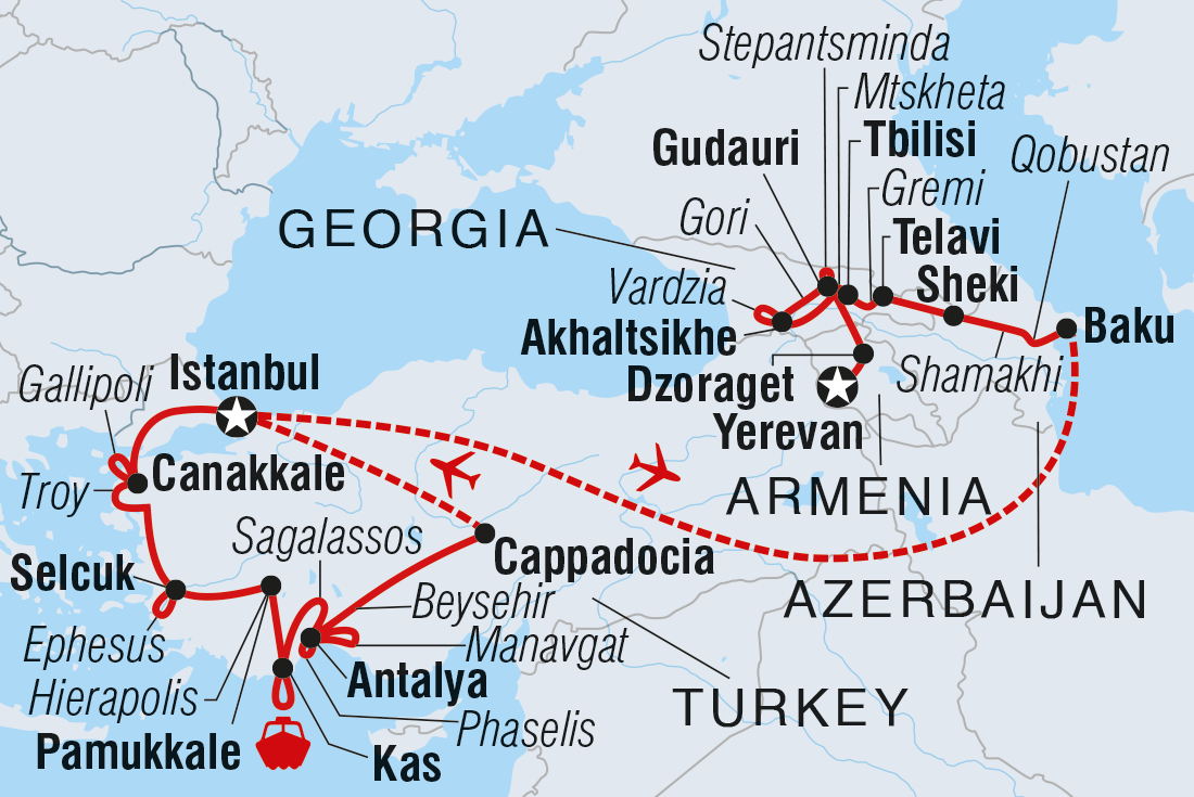 Trip route map