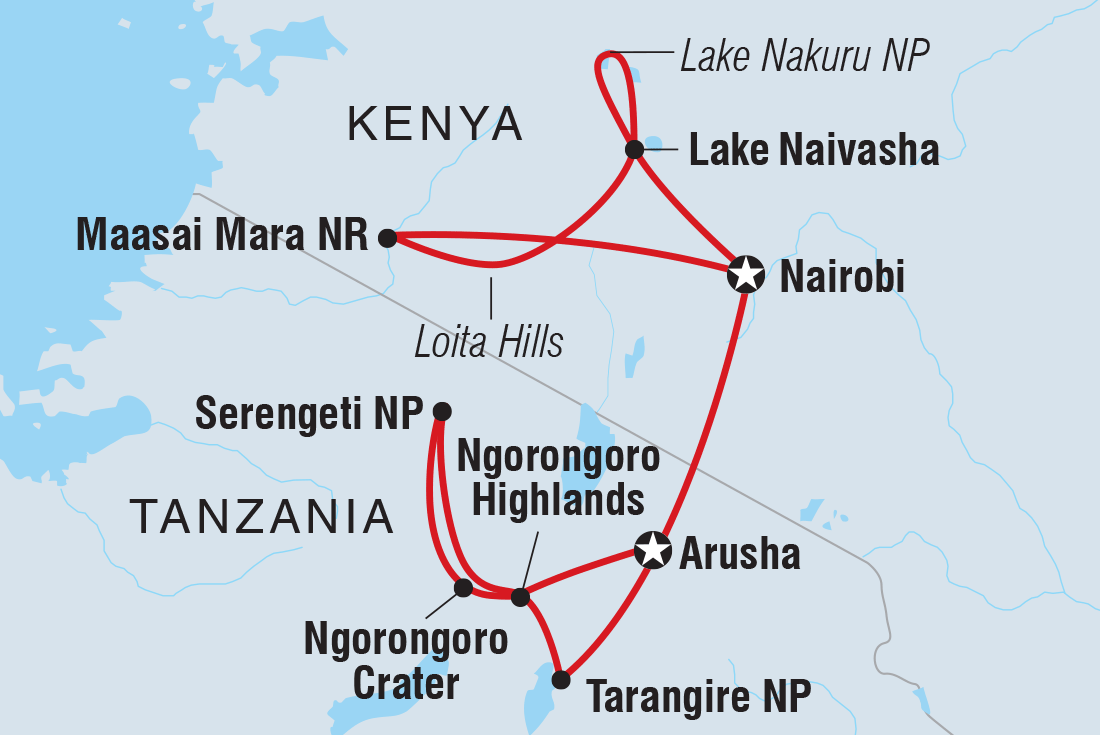 Trip route map