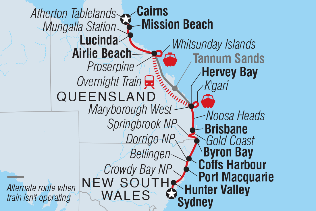 Trip route map