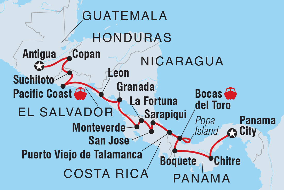 Trip route map