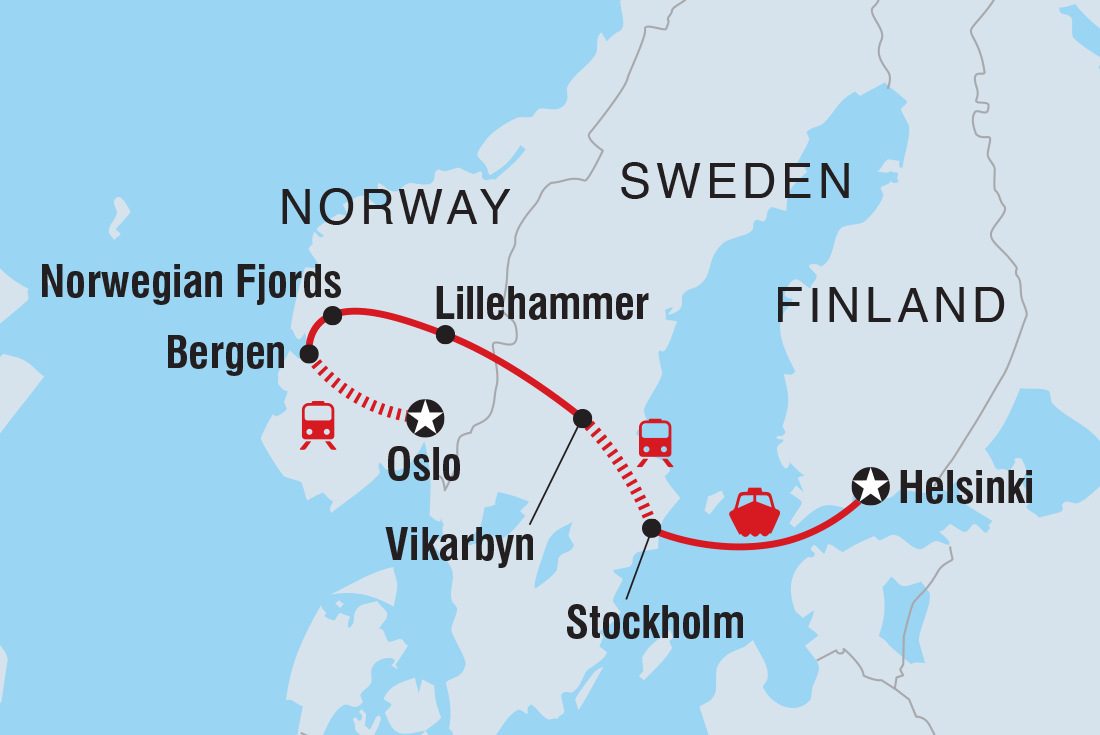 Trip route map