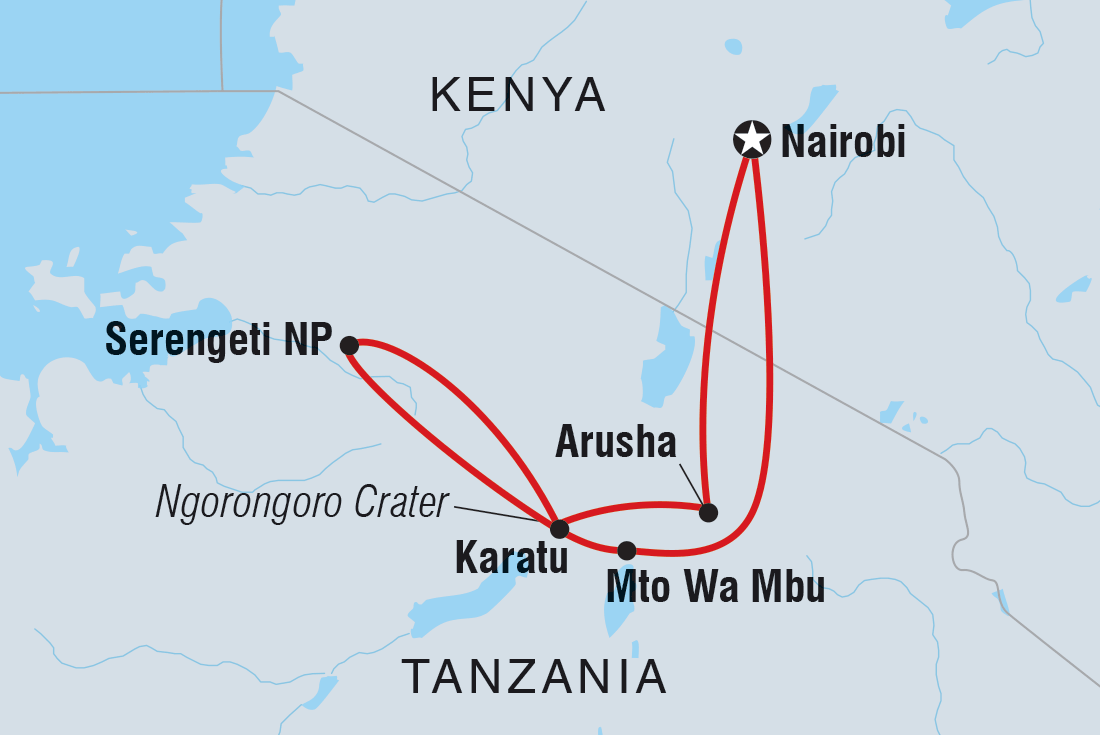 Trip route map