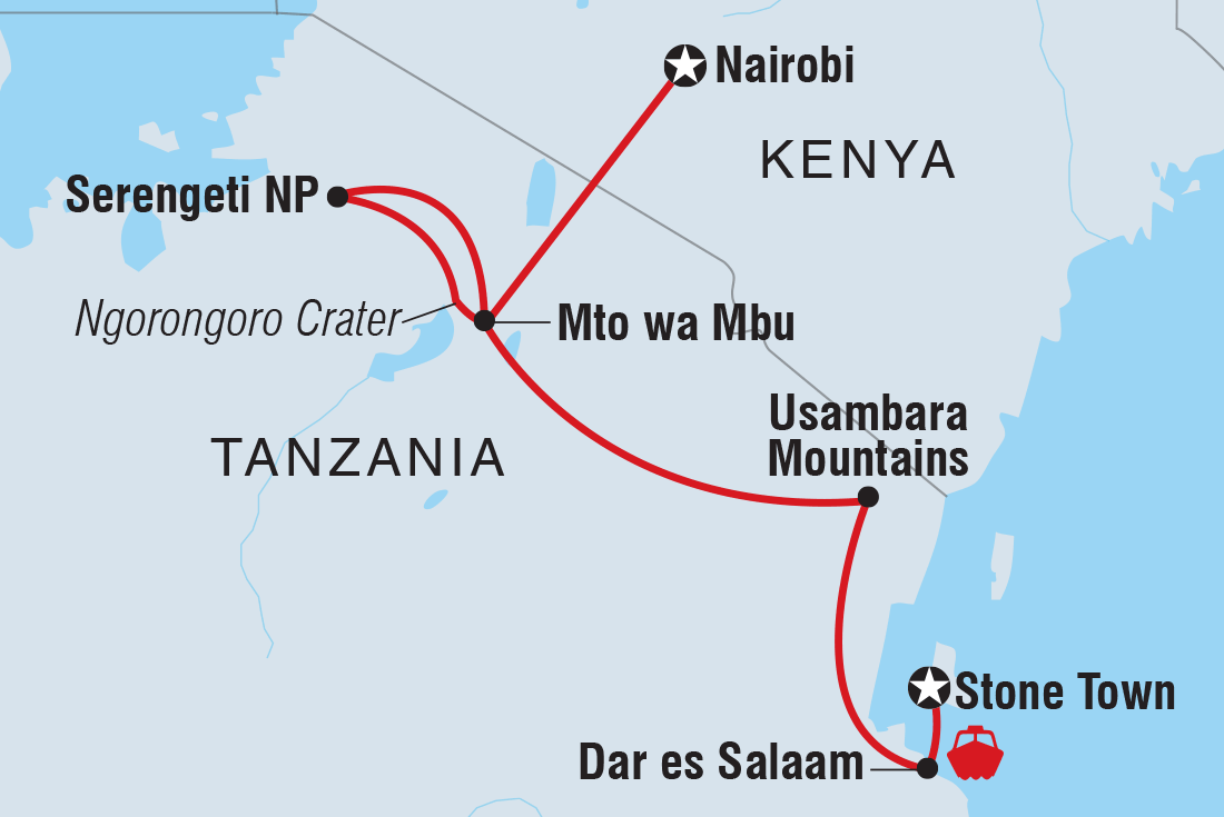 Trip route map