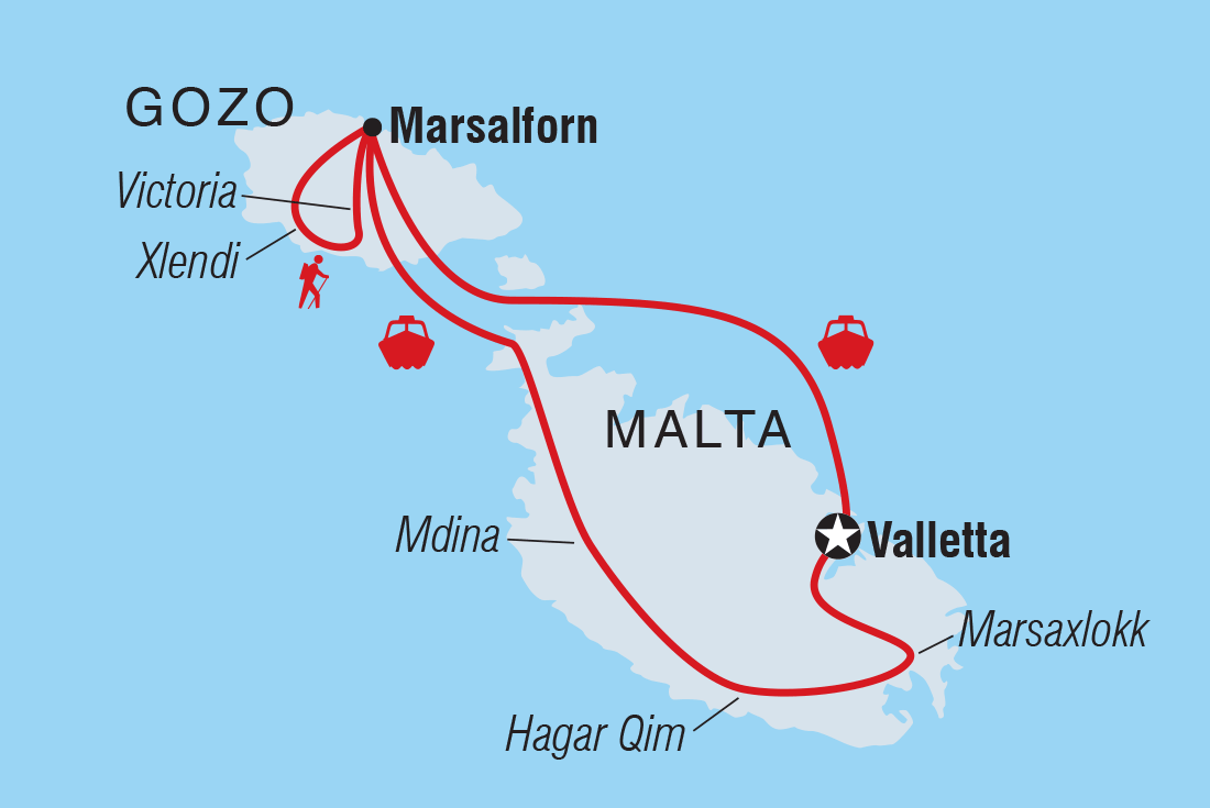 Trip route map