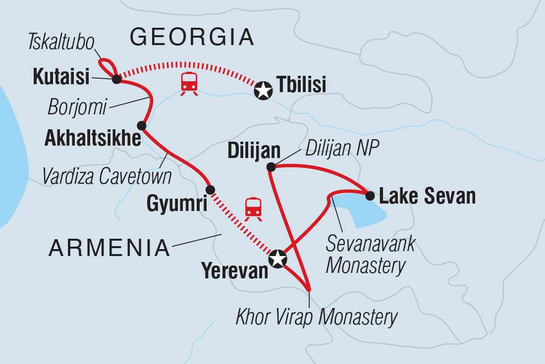 Trip route map