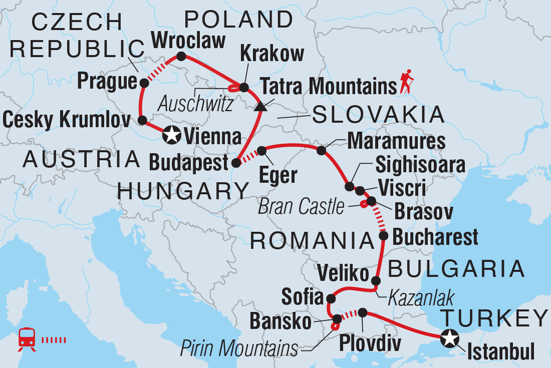 Trip route map