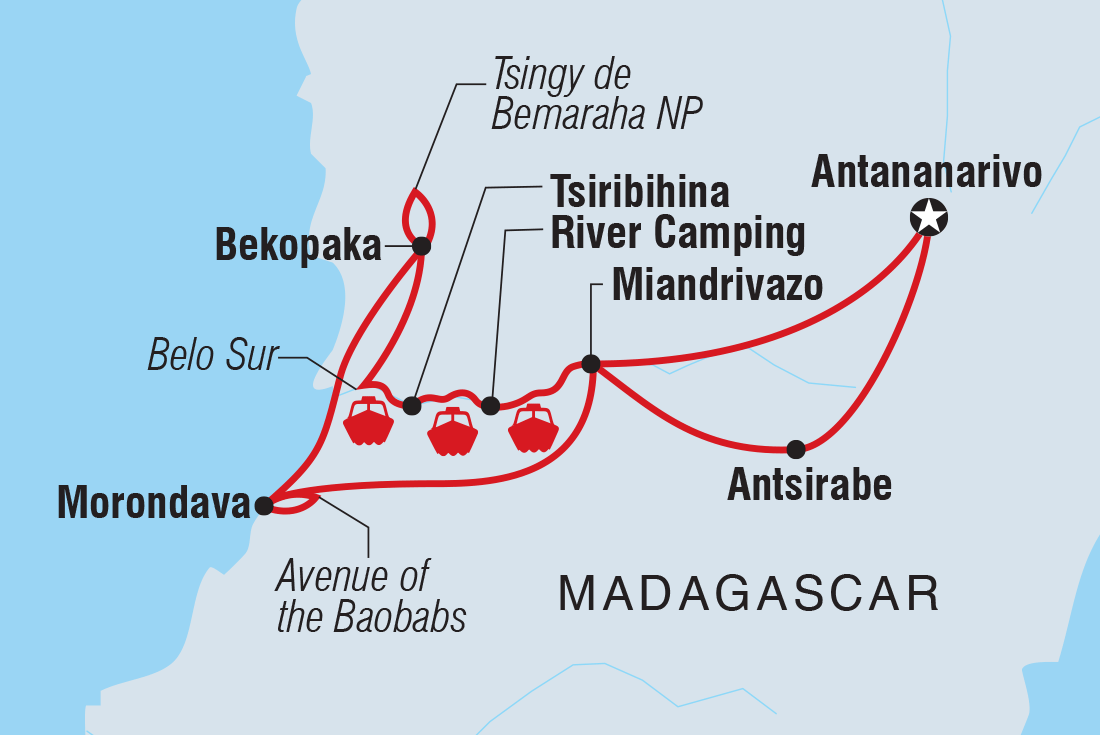 Trip route map