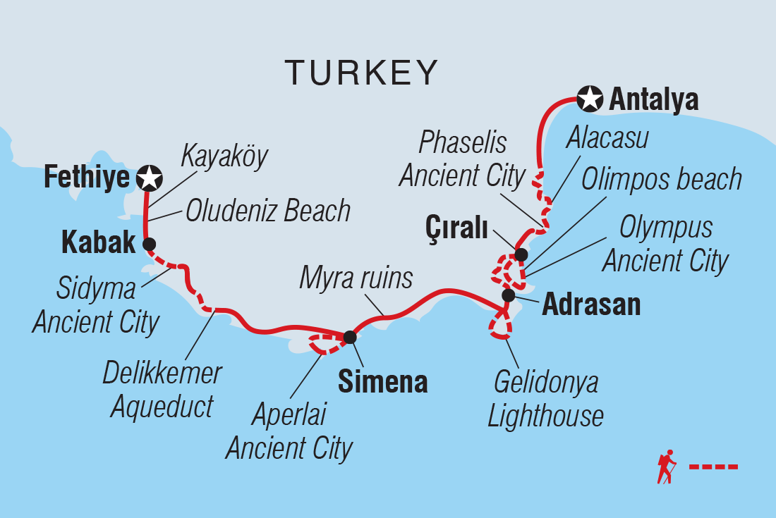 Trip route map