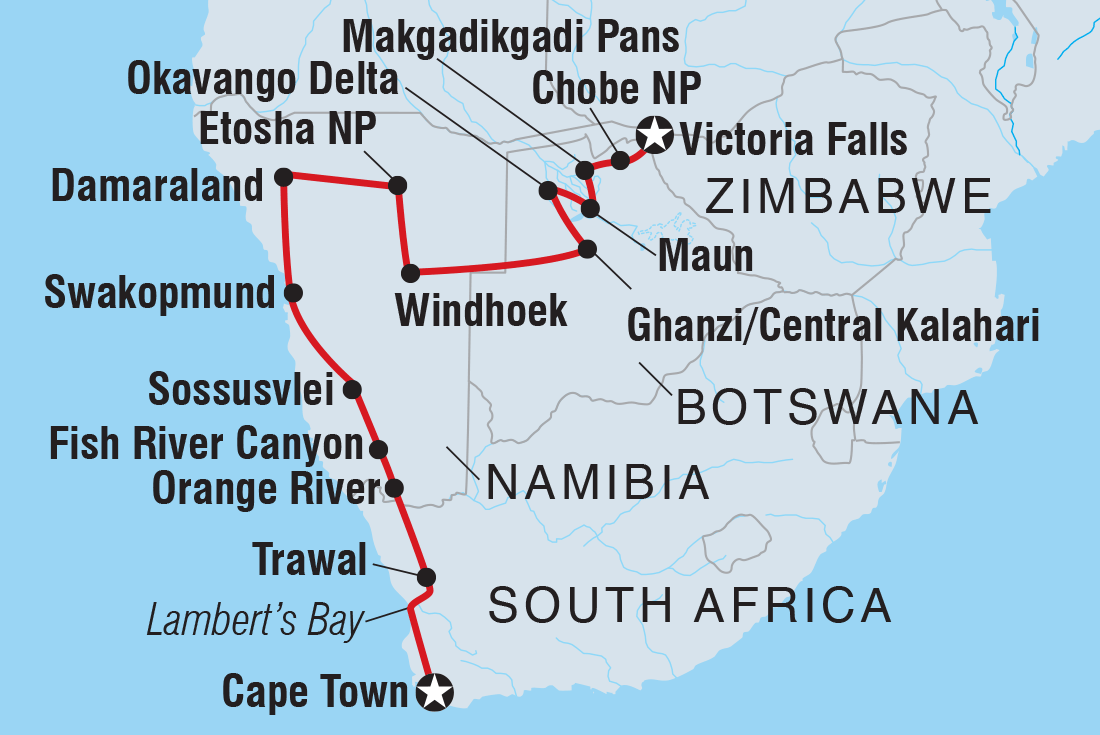 Trip route map