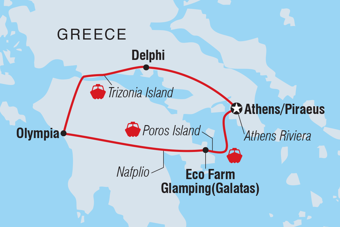 Trip route map