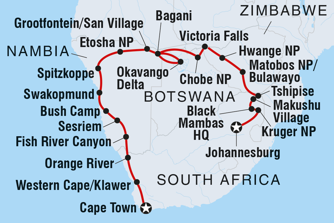 Trip route map