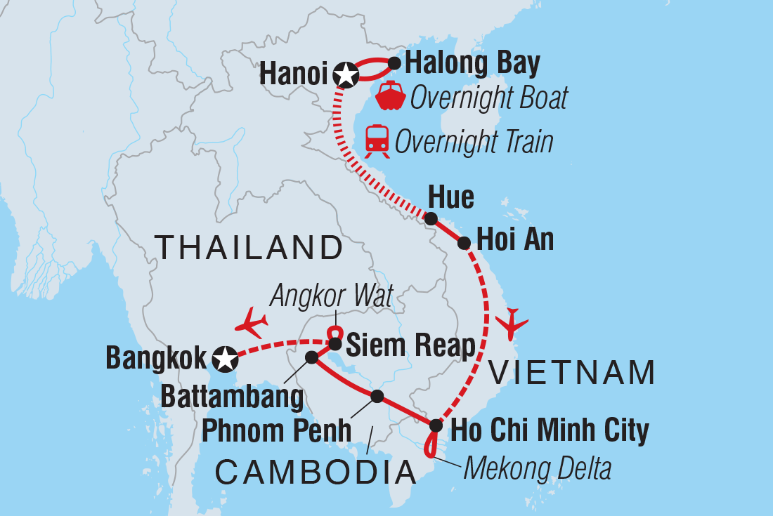 Trip route map