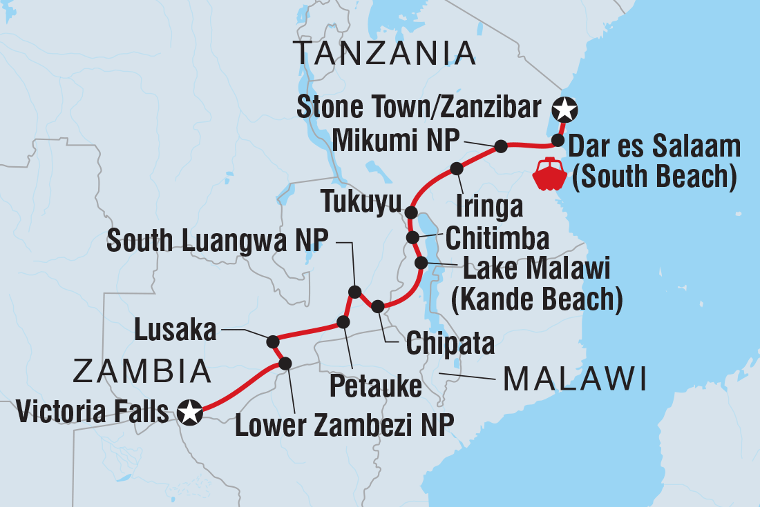 Trip route map