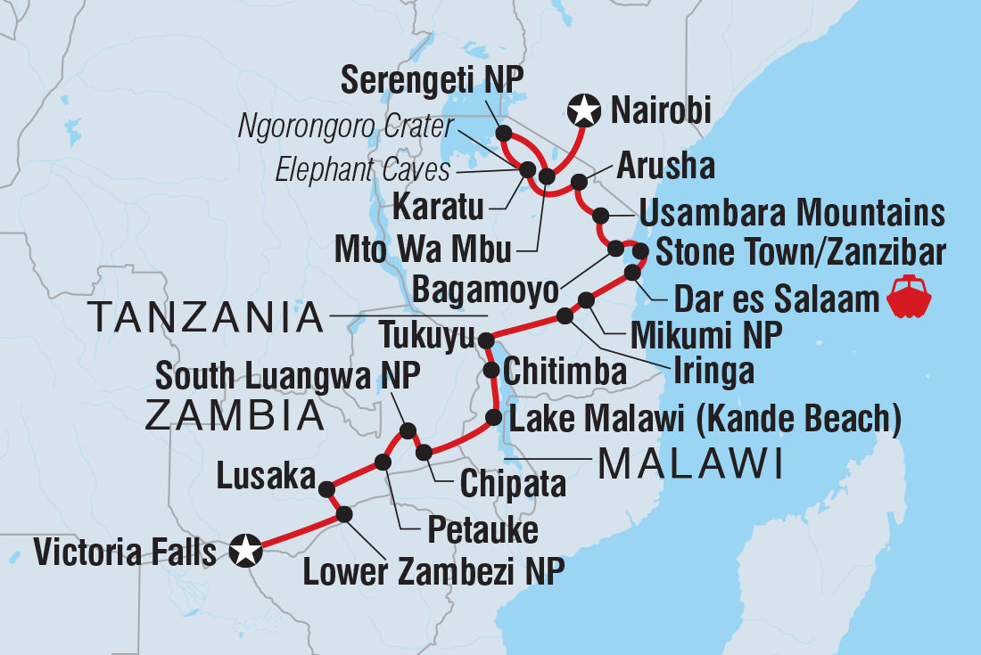 Trip route map