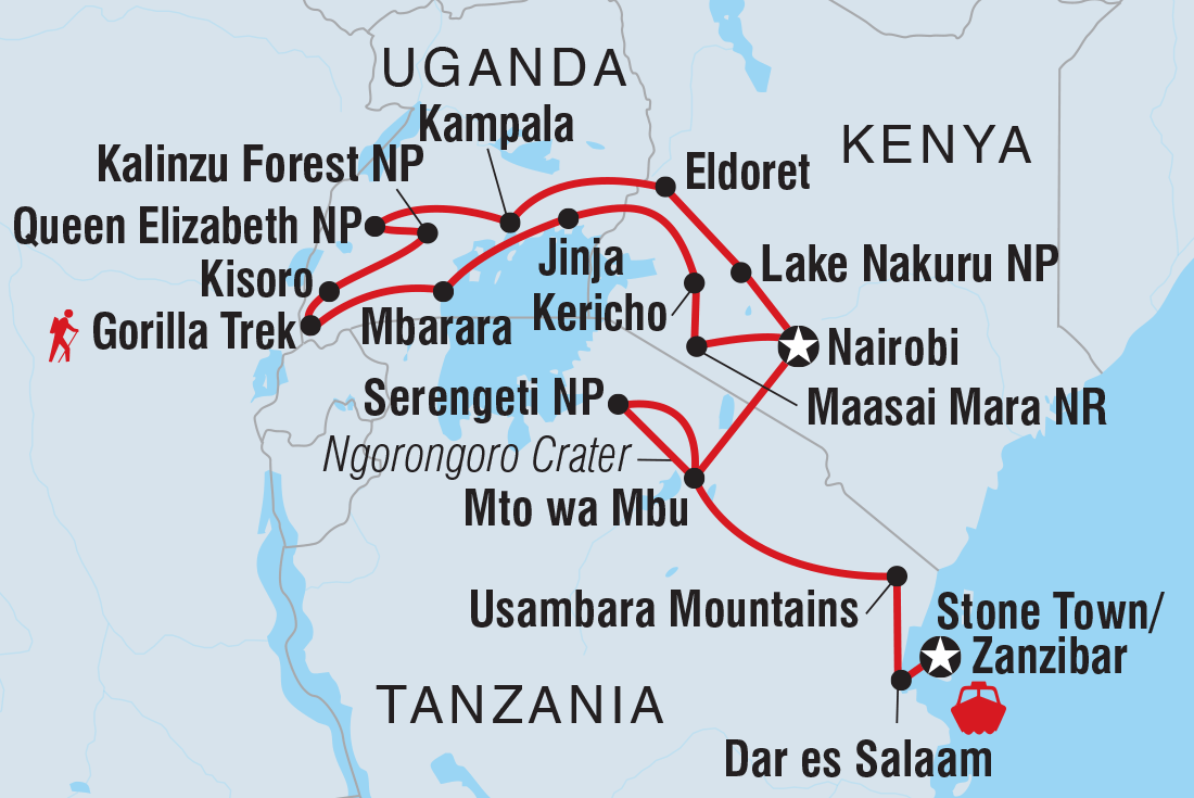 Trip route map
