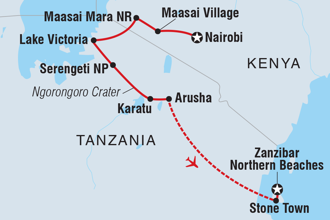 Trip route map