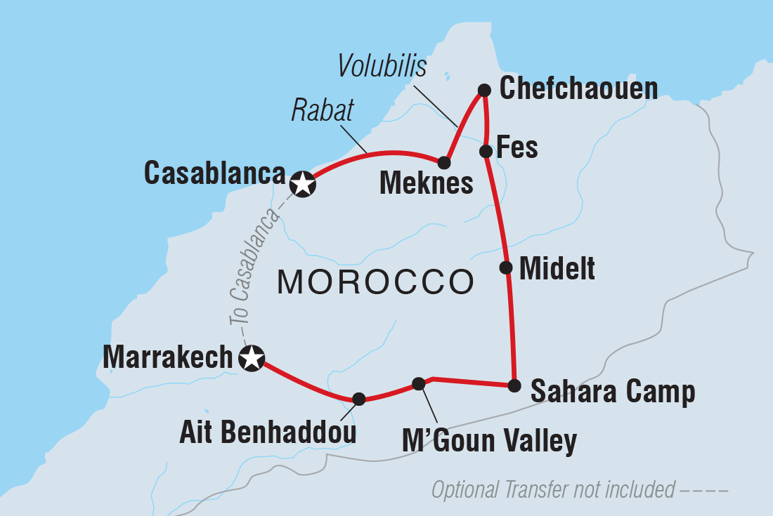 Trip route map