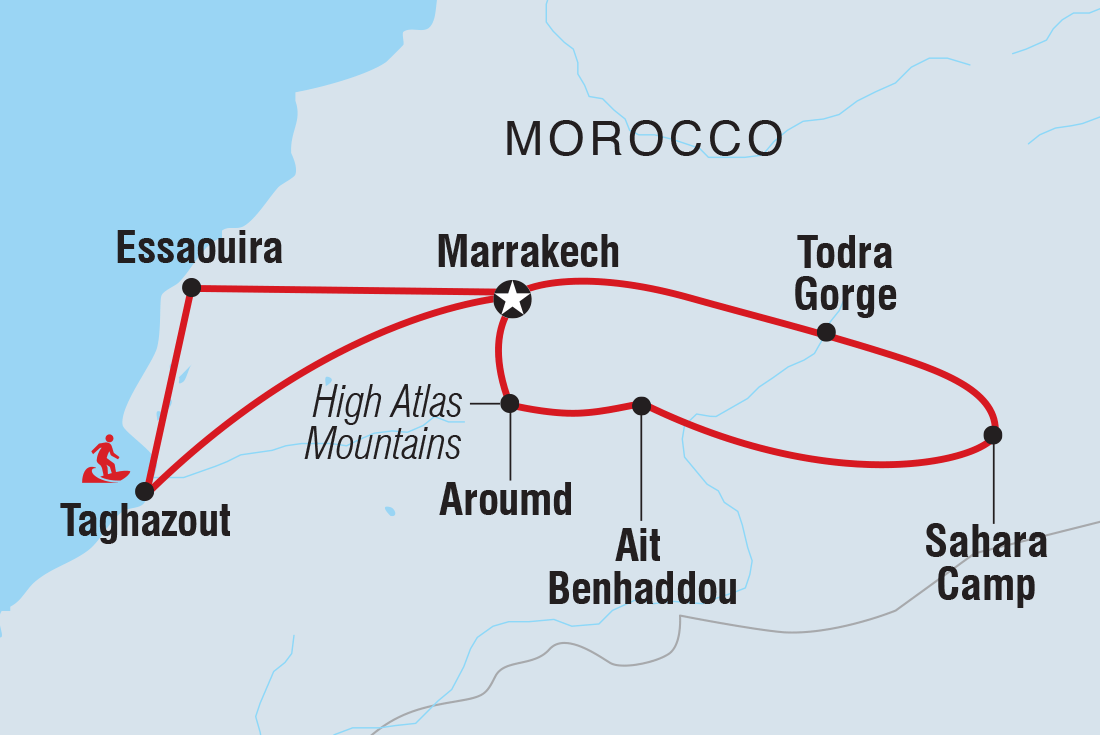 Trip route map