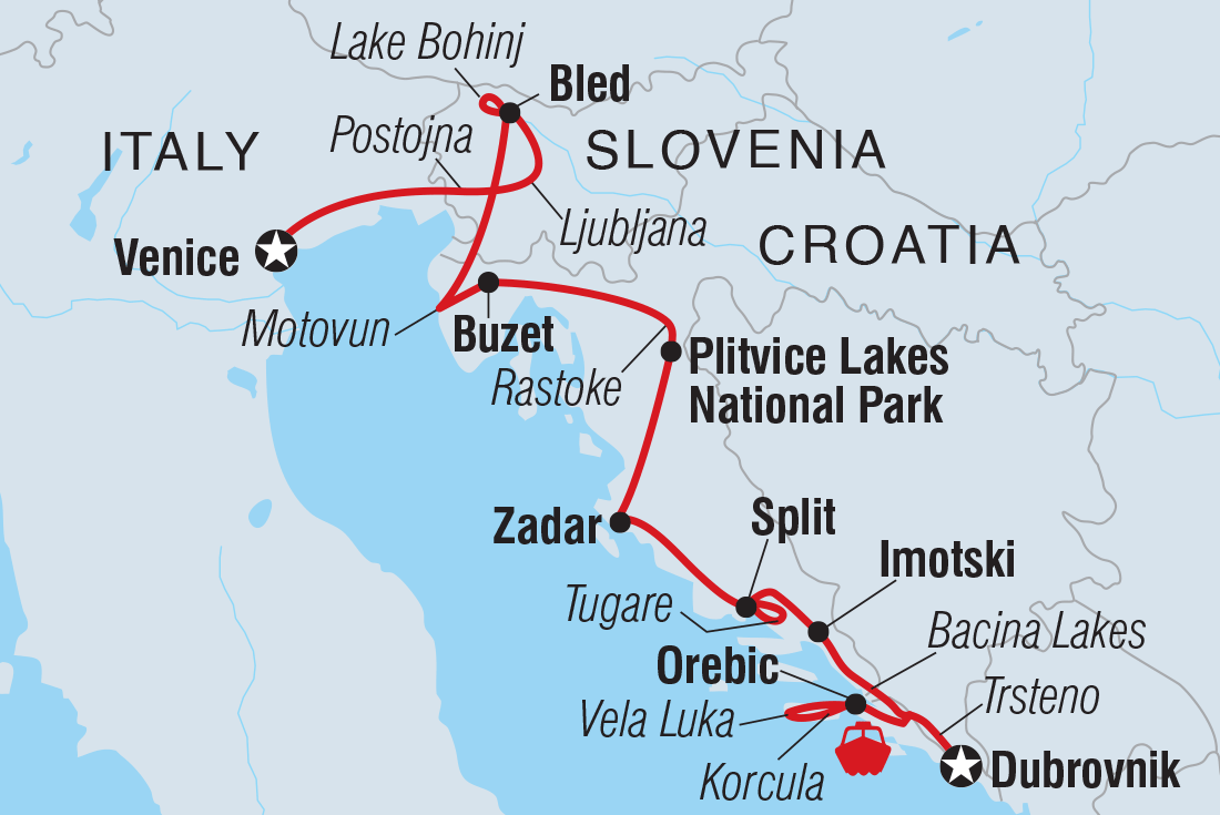 Trip route map