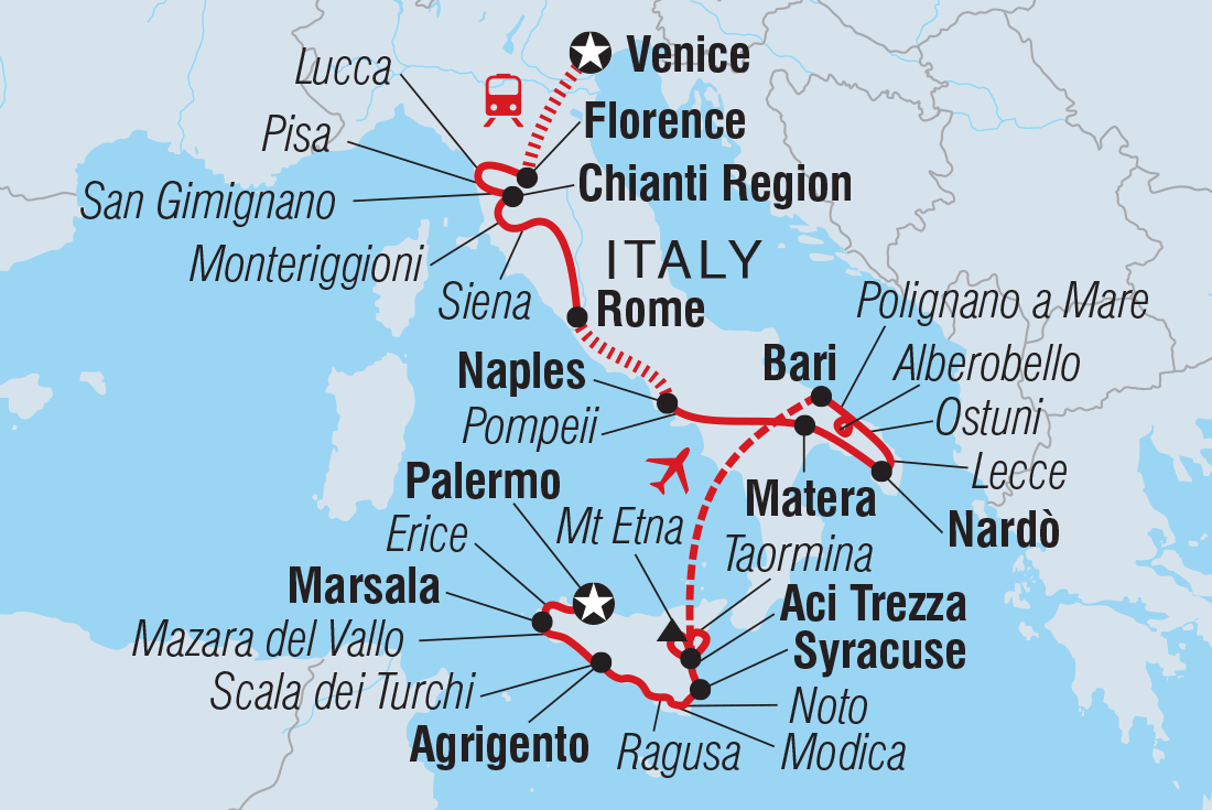 Trip route map